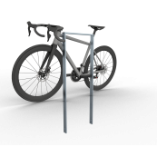 Lean-on hoop of flat bar steel | 50 x 12 mm | without cross bar | total width: 450 mm | hot-dip galvanized